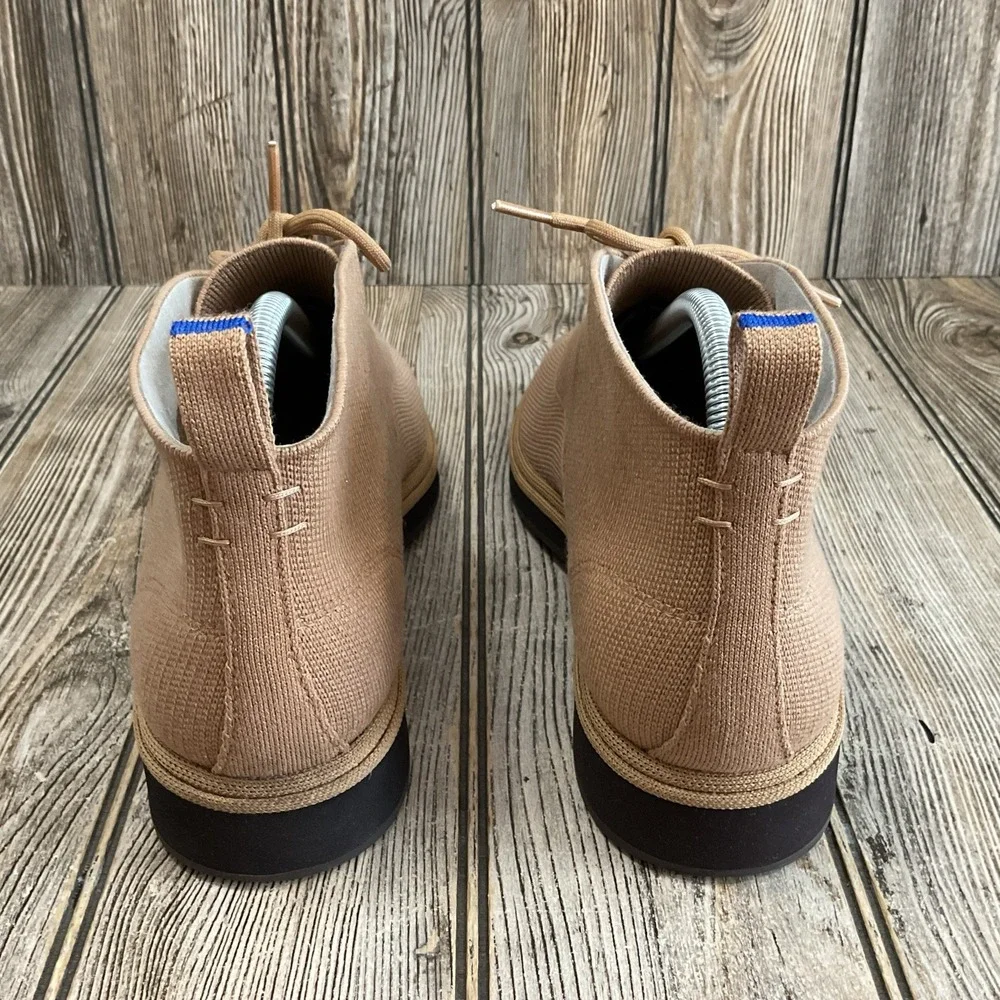 Rothy's Chukka Lace Up Textile Casual Fashion Boots Khaki Tan Men's Size 8.5